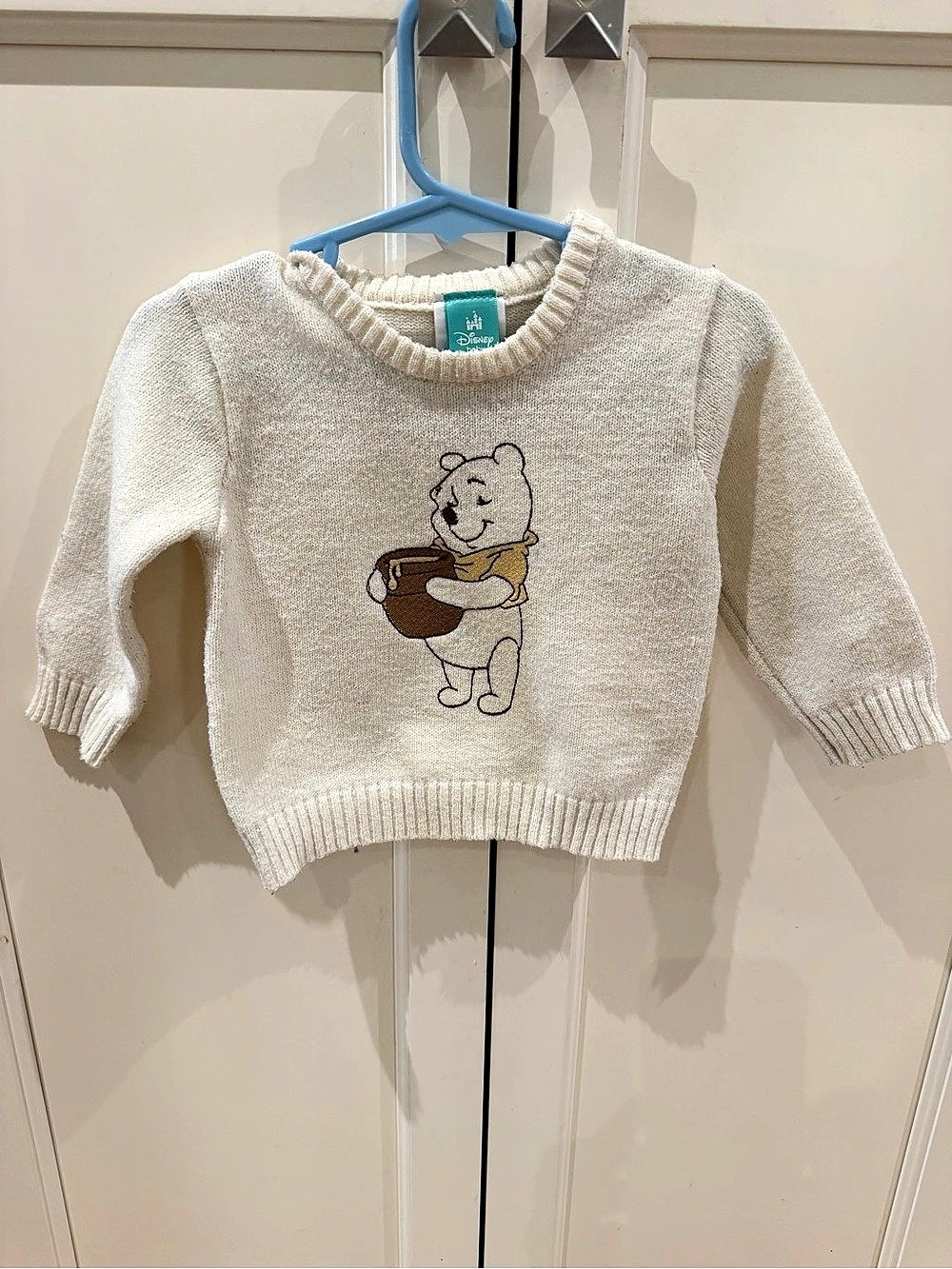 Disney Baby Winnie the Pooh Knit Sweater Cream 12M